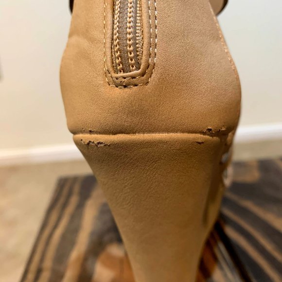 Top Moda Nude Wedges - Picture 4 of 5